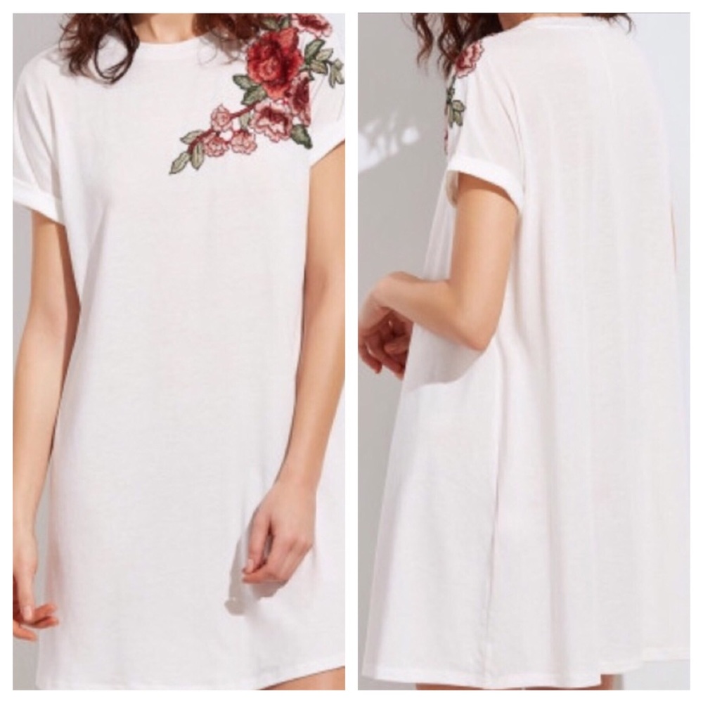 Rose Appliqué Dress